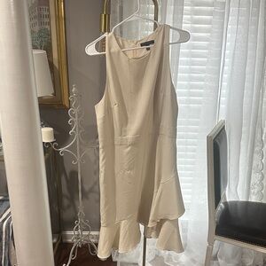 Banana Republic  Cream and Black Polka Dot Dress